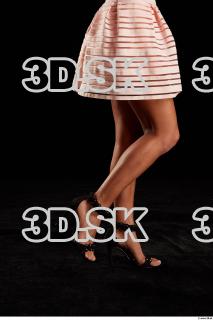 Leg flexing reference of body white dress pink skirt Eveline…